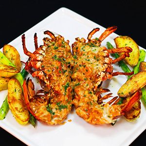 オマール海老のテルミドール1尾(半割り2個)【冷凍便】