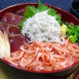 海鮮丼セット(マグロ、カツオ、桜えび、しらす) 【冷凍便】/商品代引不可